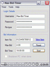 Max-Bid-Timer screenshot